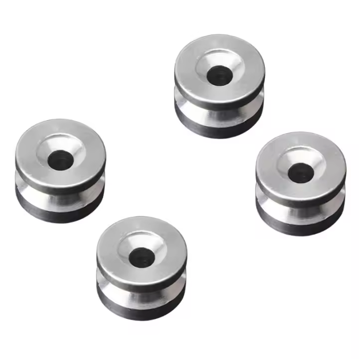 4pcs Soporte Universal Para Maletero De Motocicleta Aluminio Espaciadores Para Hebilla Y Base Placa De Plástico Para Casco Y Equipaje - 1
