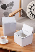 Papelera De Escritorio Mini Sensor 4/6L Cubierta Pequeña Para Baño Estilo Toque Material Plástico Forma Rectangular - details 20