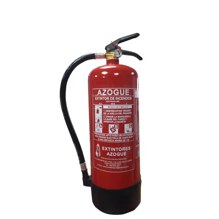 No More Extintor de Polvo Seco 6 KG Alta Eficacia Resistencia Al Fuego ABC con Soporte para Pared - 1