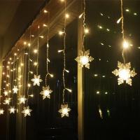 Luces De Navidad En Forma De Copo De Nieve 8 Modos Guirnalda De Ventana LED Icicle Fairy 2024 EU-Plug Decoración Para Año Nuevo 2025 - details 2