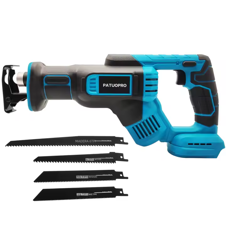 Sábanas Reciprocantes Sin Cable Para Madera Y Metal Con 4 Hojas De Corte Compatible Con Batería Makita 18v (No Incluye Batería) - 1