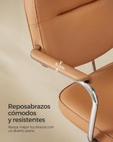 Silla Ergonómica de Escritorio con Reposabrazos Individuales - Silla Giratoria de Oficina con Inclinación y Altura Ajustable, Ideal para Dormitorio u Oficina - details 26