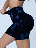 6pcs Shorts Deportivos Para Mujer Sellose Sin Costuras Con Diseño De Tie-Dye Levantamiento De Caderas Y Ajuste De Abdomen Para Yoga Gimnasia Ciclismo - details 3