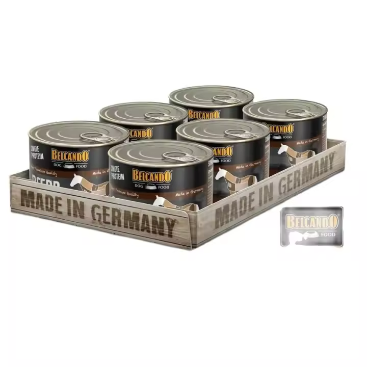 Belcando Single Protein Lata [6x200g Caballo]  Comida húmeda variada para Perros  Monoproteína alimento húmedo - 1