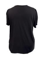 Camiseta Casual Para Mujer Talla Grande 1XL-5XL Con Sequinias Y Manga De Pétalos V-Neck Moda Verano Polyester Regular Fit - details 1