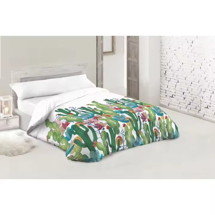 TEJIDOS REINA  Juego Nórdico de 3 Piezas - Juego Nórdico Modelo CACTUS - Juego Nórdico Tacto Extrasuave, Elegante + Confort y Estilo para tu dormitorio - Juego Nórdico Ideal para todas las estaciones - 1