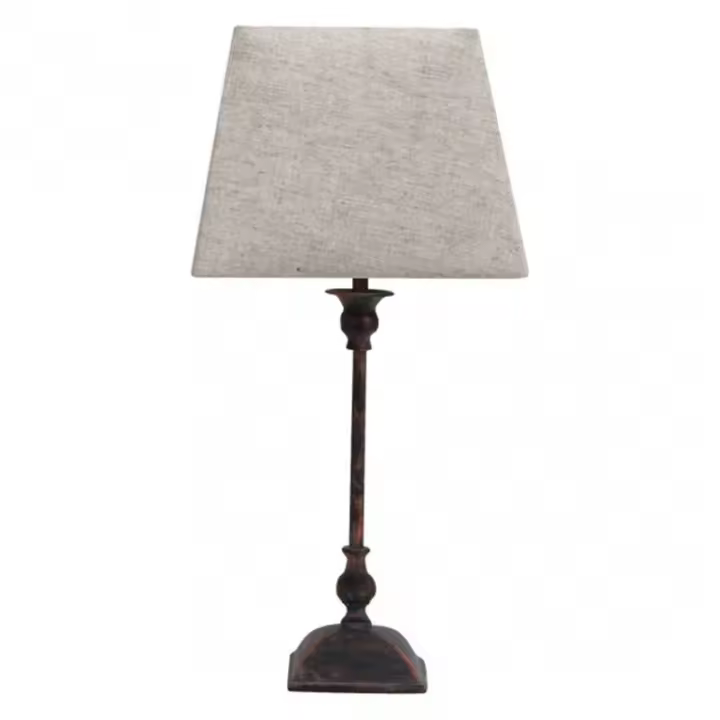 Lámpara de Mesa FABRILAMP FAB 134671002 | Sobremesa Percasol 1xe27 Marrón Rústico 52x25x25 Cm - Diseño Elegante - 1