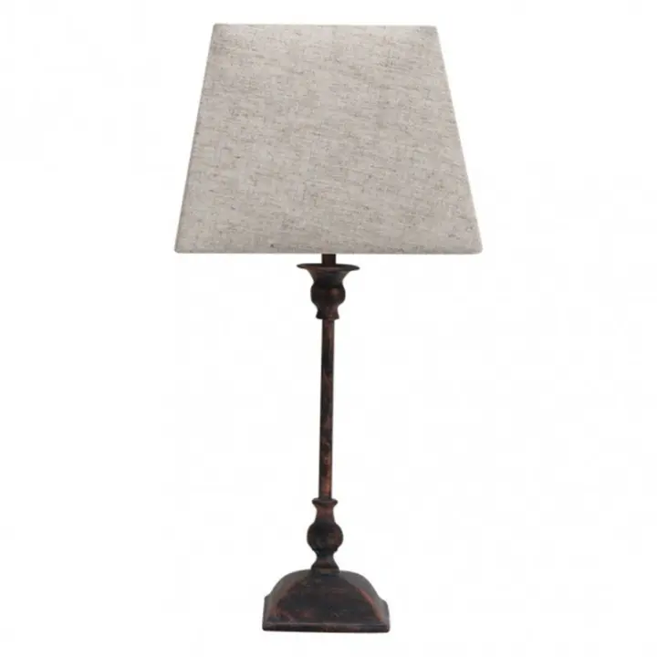 Lámpara de Mesa FABRILAMP FAB 134671002 | Sobremesa Percasol 1xe27 Marrón Rústico 52x25x25 Cm - Diseño Elegante - 1