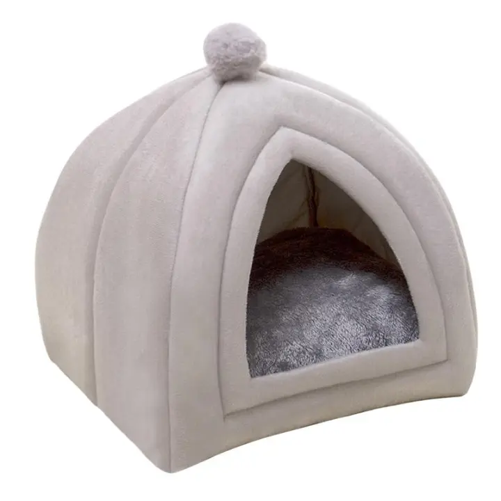 Alfombra De Gato Suave Y Cálida Para Perro Pequeño O Mediano Casa De Muebles Para Mascotas Invierno Nido De Peluche Lavable Para Gato Y Perro - 1
