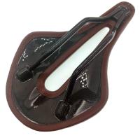 Sillín De Bicicleta De Carbono Completo Y Cuero Fibra Para Montañas Y Carretera Asiento Almohadilla Con Manillar Tela Bicicleta Marrón Piezas - details 5