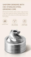 Molino de Café Kolitong para Hand Drip y Expreso | Modos Profesionales Duales · 30 Grados Ajustables · Cuchillas Silenciosas de Inoxidable | Eléctrico, Recargable USB y Portátil para Hogar y Viaje KMDJ-D - details 2
