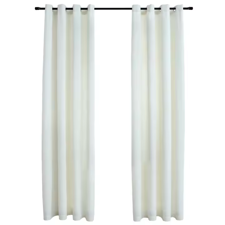 vidaXL Cortinas Opacas con Anillas 2 Piezas Terciopelo 140x175cm Color Azul oscuro,  Antracita,  Rosa antiguo y mas - 1