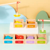 Juguete Educativo De Madera Magnético Para Niños Juego De Pesca De Formas Y Colores Ayuda En La Cognición Geométrica Caja De Clasificación Para Educar a Los Niños En La Edad De 3 a 12 Años - details 0