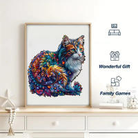Puzzle De Madera Para Adultos Con Forma De Animal Único Jigsaw Puzzles De Gato Para Familia Y Amigos Juego De Razonamiento Y Memoria - details 2