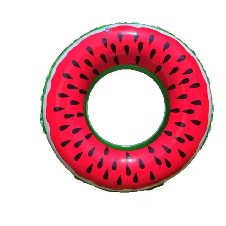 Flotador inflable para piscina, flotador inflable gigante para piscina con forma de sandía, flotador inflable para piscina con forma de fruta, anillo de natación para playa al aire libre de verano (120 cm) - 1