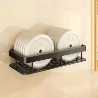 Estante De Baño Sin Perforar Soporte Para Shampoo Organizador De Baño De Aluminio Cuadrado Montado En La Pared Accesorio Para Cocina - details 4