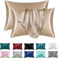 2pcs Fundas De Almohada De Satén Seda Para Cabello Y Piel Coral Tamaño Estándar Conjunto De Fundas De Almohada Super Suaves - details 10