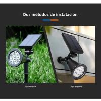 Spotlight Solar LED RGB 18 Luces Impermeable Para Jardín Decoración De Paisaje Camino Y Jardín Luz De Escenario Única Diseño - details 6