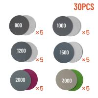30pcs Papel De Lija Para Agua/desnudo 3 Pulgadas 75mm Disco De Lija Con Resorte Y Cierre 800 1000 1200 1500 2000 3000 Grano Herramientas Abrasiónicas - details 0