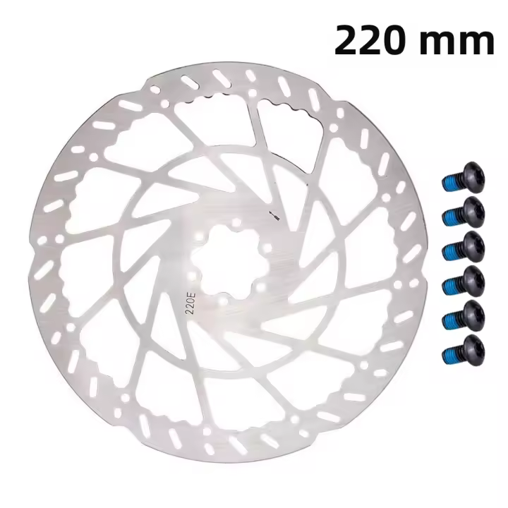 ZTTO Rotor De Freno Disco Para Bicicleta 220mm Acero Inoxidable 2.3mm Grueso 6 Bolos Compatible Con Bicicletas De Montaña Carretera BMX Y Cruisers - 1