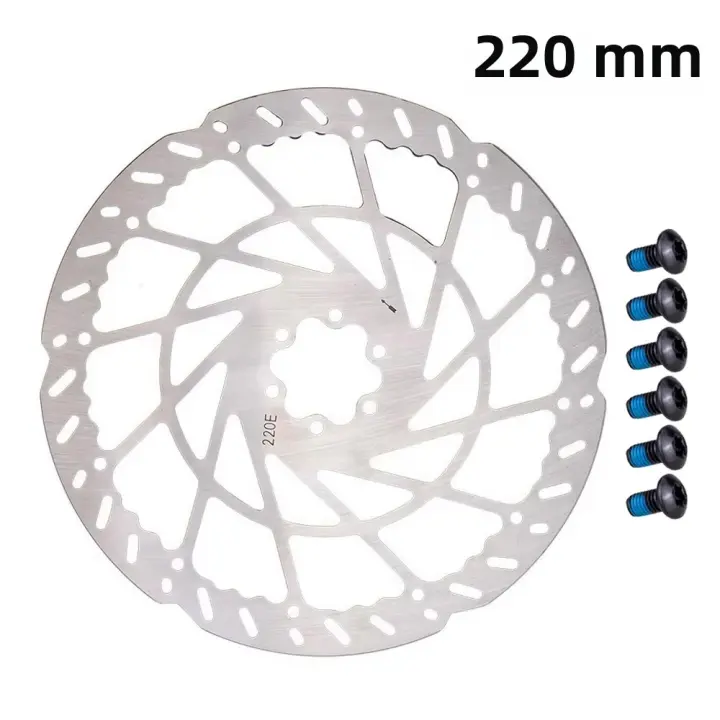 ZTTO Rotor De Freno Disco Para Bicicleta 220mm Acero Inoxidable 2.3mm Grueso 6 Bolos Compatible Con Bicicletas De Montaña Carretera BMX Y Cruisers - 1