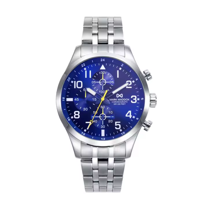 Reloj MARK MADDOX Hombre Mission HM0149-34 - Cronógrafo de acero - Esfera azul - 1