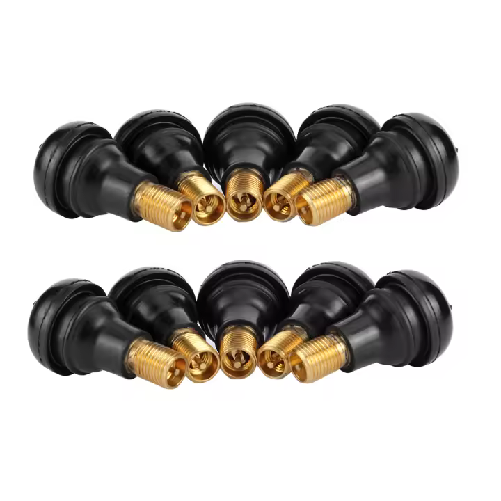 Tubos De Goma Negros Para Ruedas De Motocicleta ATV Y Coche Valvulas De Neumáticos Sin Cubierta Pack De 10/25 Pcs TR412 - 1