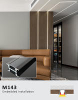 Tira LED 50CM Con Perfil De Aluminio Y Diffusor PC Para Cubierta Negro Plateado Para Lámpara Lineal De Barra Armario 8mm/10mm/12mm Decorativa - details 7