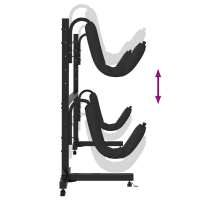 vidaXL Soporte para 2 kayaks acero 250x57x127,5 cm - details 5