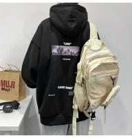 Sudadera De Moda Para Hombre Cuello Alto Casual Estampado Kawaii Hip Hop Estilo Harajuku Oversized Para Otoño Primavera - details 18