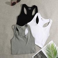 Top De Yoga Basic Racerback Para Mujer Camiseta Sin Costuras De Rib Knit Para Gimnasio Y Pilates Sin Almohadillas Internas - details 1