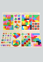 Rompecabezas De Madera 3 En 1 Para Niños Cogestión De Colores Y Matemáticas Juego Educativo De Inteligencia Geométrica - details 1