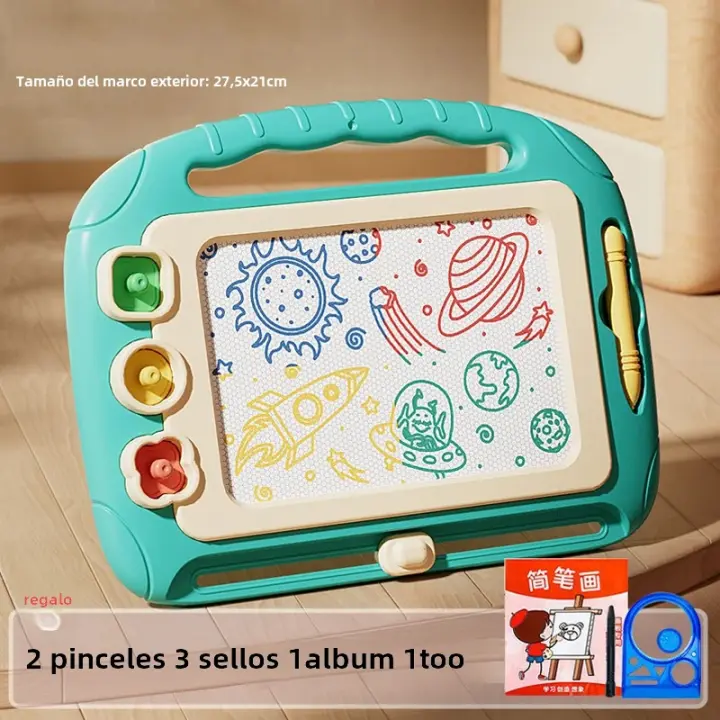 Tablero De Dibujo Magnético Para Niños Juguete De Escritura Y Puzle De Dibujos Animados Tablero De Graffiti Montessori Para Niñas Y Niños Aged 3-12 - 1
