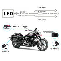 Cámara De Dash De Motocicleta DVR Con Dos Cámara Frontal Y Trasera Grabadora De Zinc Aluminio Automáticamente Encendida Y Apagada Grabación En Loop - details 2