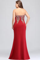 Vestido De Noche Para Mujer Con Encaje De Cristal Dorado Estilo Suelto Sin Mangas Cuello En V Zipper Vestido De Boda Fiesta Prom Trasero Sin Costura De Largo Floor-Length - details 17
