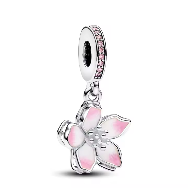 Pandora Charm Colgante en plata de ley Flor Cerezo  790667C01 , para Mujer - 1