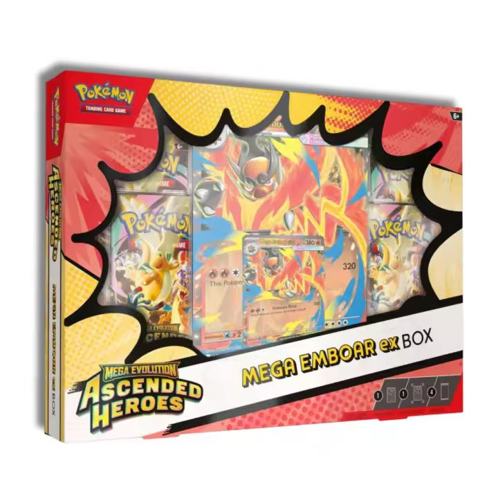 POKEMON JUEGO DE CARTAS COLECCIONABLES COLECCIÓN MEGA-EMBOAR EX MEGAEVOLUCIÓN HÉROES ASCENDENTES POKEMON TCG POKEMON JCC - 1