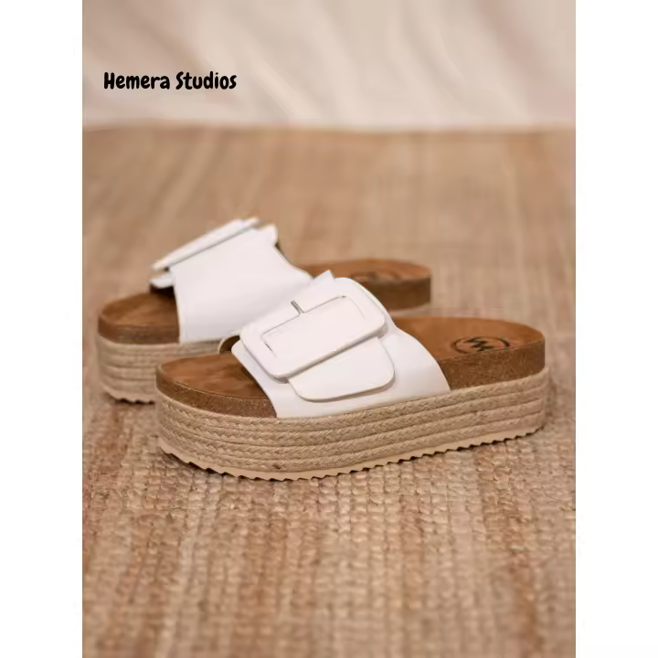 Paloma Wang Sandalias de espartos maxi hebilla - 1