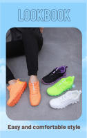 Zapatos De Correr Para Hombre En Color Naranja Zapatos Deportivos Casuales Transpirables Ligeros Antideslizantes Para Exterior Y Maratón - details 8