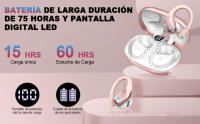 Auriculares inalámbricos, Bluetooth 5.3, auriculares inalámbricos con micrófono CVC8.0 con cancelación de ruido, IP7, impermeables, estéreo, auriculares deportivos Bluetooth de 75 horas para iOS [Clase de eficiencia energética A+++] - details 2