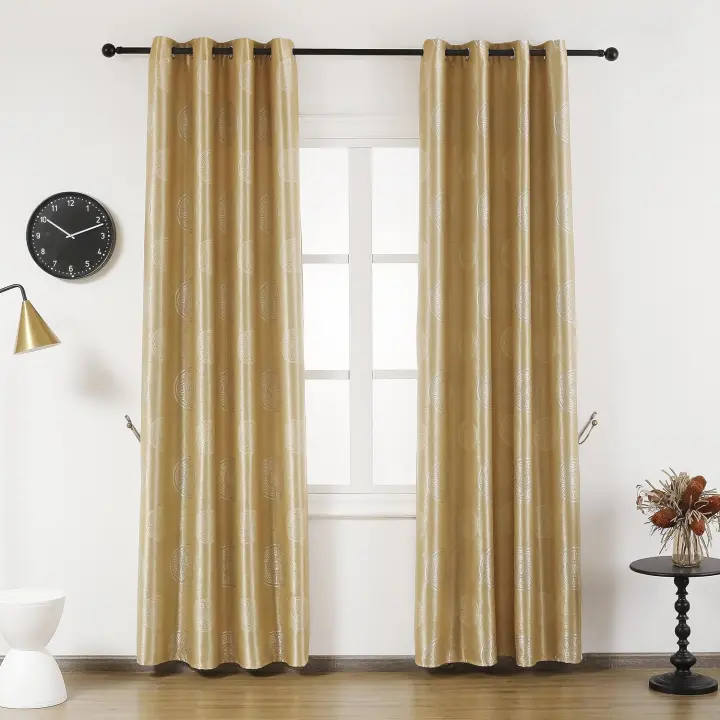 Shoppe house - Cortina para Salón Dormitorio de 140x260cm, Cortina Estampada con diseño de Círculos - 1
