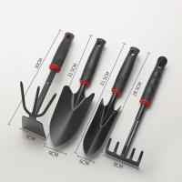 Juego De Jardinería De Cuatro Piezas Con Mango De Goma Negra Y Cincuenta Dientes Herramienta Dual Propósito Shovel Para Flores Y Riego - details 4