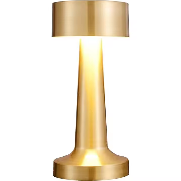 Lámpara de Mesa, lámpara de Mesa regulable, lámpara de Mesa LED de metal, lámpara de Lectura con Protección ocular y control tacthil, recargable USB por, Blanco Vivo, Dorado - 1