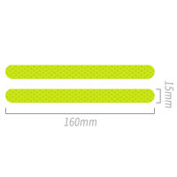 2PCS Etiquetas De Seguridad Nocturna Anticolisión Para Motocicleta Pegatinas Duraderas De Vinilo Para Casco Y Panel Lateral De Tanque De Combustible De Scooter - details 2
