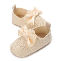 Zapatos De Caminar Para Bebés Niñas Primavera Verano Con Lazo Suaves De Algodón Resistente a Golpes Cierre SLIP-ON Transpirables Talla True - details 14