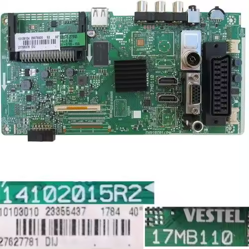 Placa Main VESTEL 17MB110, 14102015R2, 23355437, Telefunken TE40282S25TXH - 1
