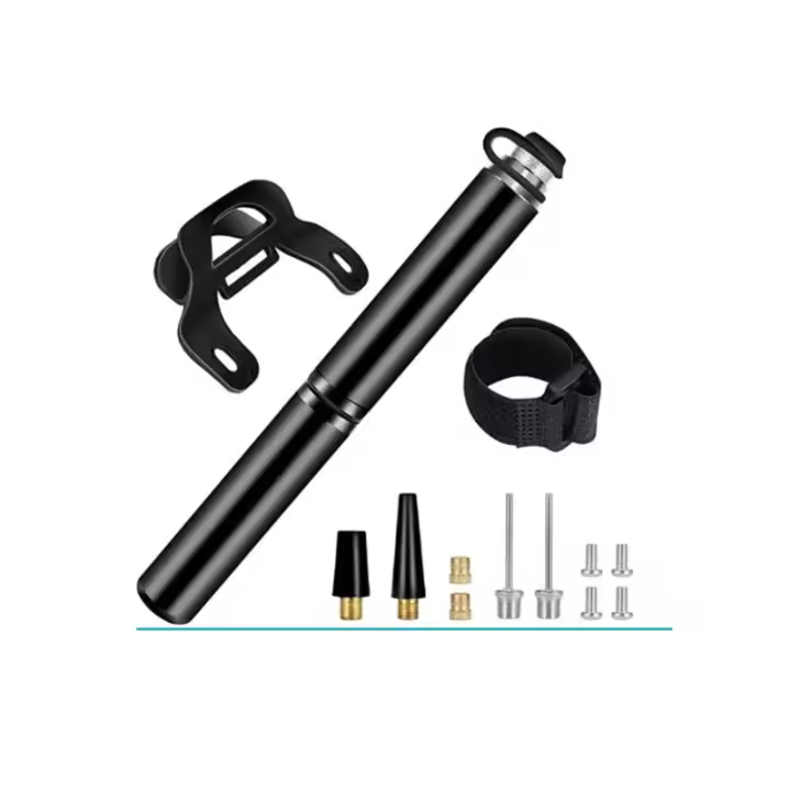 Gifort Mini Bomba para Bicicleta, 160 PSI Bomba de Mano Portátil de Aluminio Alta Presión con Manómetro y Aguja para Todos Bicicleta Pelota, Adecuada para Válvulas Presta,Dunlop y Schrader - 1