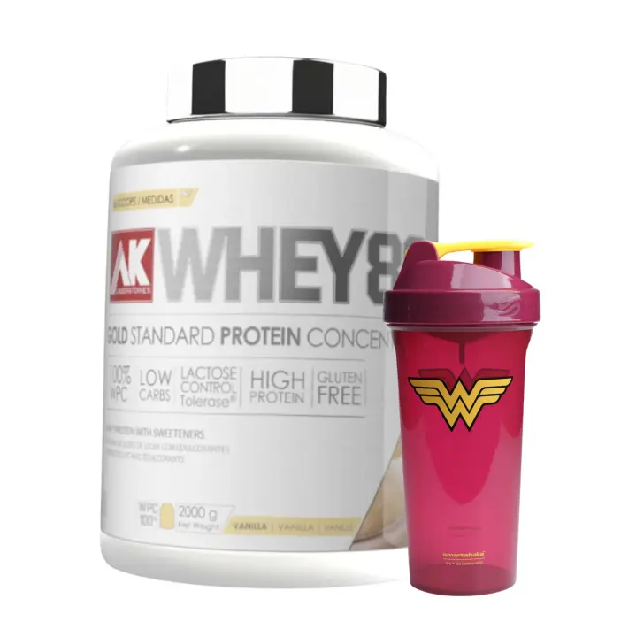 AK Laboratories - WHEY PROTEIN 80 -2kg- REGALO Shaker SmartShake valorado 11,99€*Varios Sabores* la versión mejora de la proteína de suero de leche concentrada (LACPRODAN) Este es un suplemento nutricional que aporta proteína concentrada 100% suero - 1