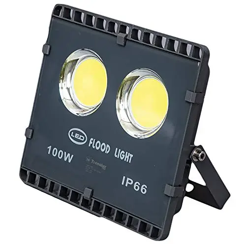 TECNOLUXEURO 100w Floodlight Led Foco Proyector Led para Exterior Iluminación Decoración 6500k IP66 gris [Clase de eficiencia energética A++] - 1