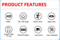 Cámara Mini WiFi 4K Smart Wireless HD Con Detección De Movimiento Vlog Espía Visión Nocturna IP Webcamera 1080P Small Cam - details 4